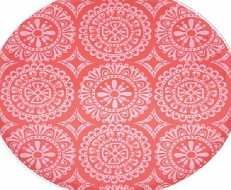 Set of 2 IZA PEARL Garden Party Cha Cha CORAL PATTERN SIDE PLATES Melamine