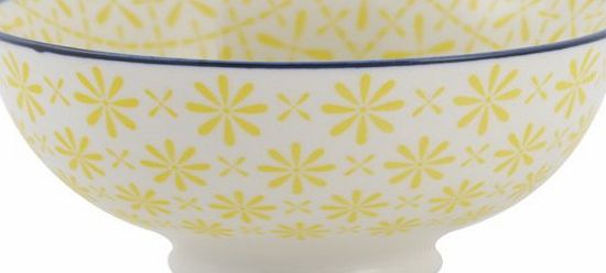 Creative Tops Set of 6 THE WANDERER Small Yellow/Blue FINE CHINA BOWL By Creative Tops