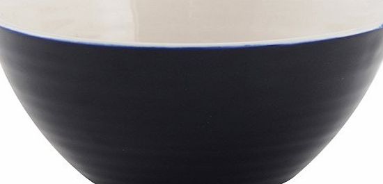 Creative Tops The Wanderer Collection Ribbed Stoneware Bowl, Blue