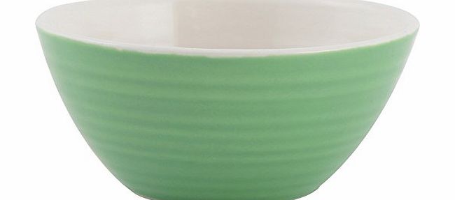 The Wanderer Collection Ribbed Stoneware Bowl, Green