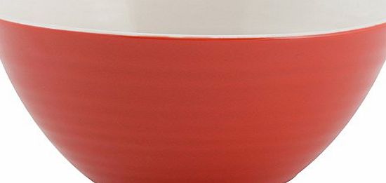 Creative Tops The Wanderer Collection Ribbed Stoneware Bowl, Red