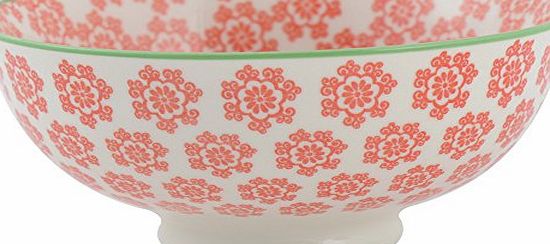 Creative Tops The Wanderer Collection Small Fine China Bowl, Orange/ Green