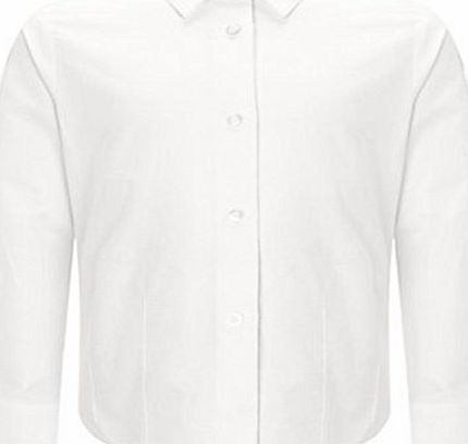 CreativeMindsUK School Uniform Ladies Long Sleeve Blouse White 46