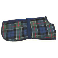 Green Tartan Quilted Dog Coat Size 20" LIMITED STOCK