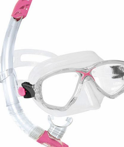 Cressi Womens Cressi Marea VIP Snorkel Set - Clear/Pink