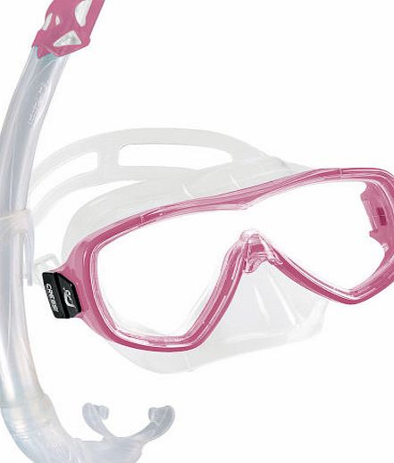 Cressi Womens Cressi Onda Mare Snorkel Set - Clear/Pink