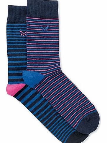 Crew Clothing 2 Pack Stripe Socks