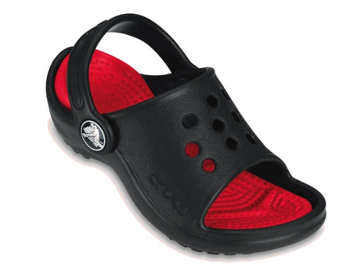 Crocs Kids Scutes Black REd