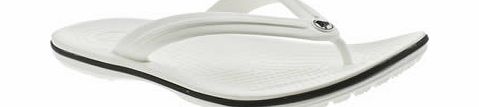 Crocs White Crocband Flip Sandals
