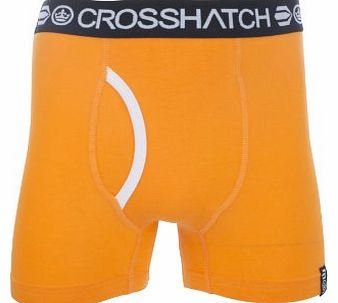 Crosshatch Mens Ablaze Plain Boxer Shorts Bright Orange Large