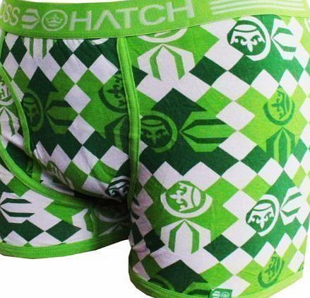 Crosshatch Mens Crosshatch Boxer Shorts Checkers Green Flash_L