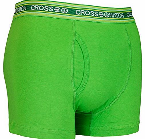 Crosshatch Mens Crosshatch Fire Glow Boxer Shorts Tokyo Green L