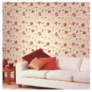 WALLPAPER INDIAN QUILT RED