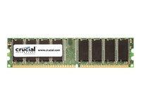 CRUCIAL 1GB DDR PC3200 CL=3 UNBUFF NON-ECC DDR400 2.6V 128Meg x 64
