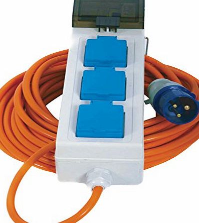 V762 Mains Supply Unit with 3 Sockets 20 m Cable