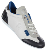 Cruyff Recopa Classic White and Navy Trainers