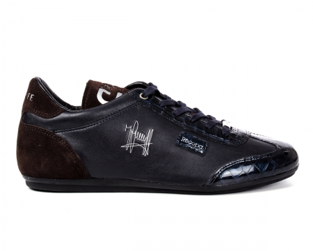 Recopa Classic Navy/Brown Leather Trainers