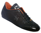 Cruyff Recopa Classic Navy/Orange Leather Trainers