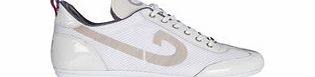 Cruyff White mesh and leather logo sneakers
