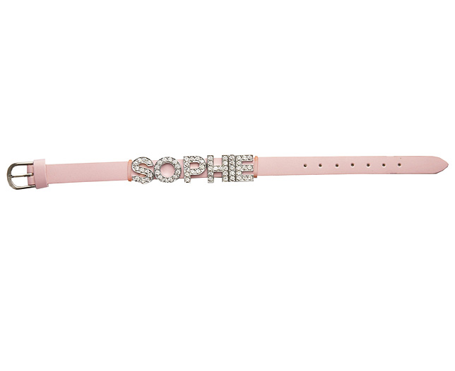 crystal Letter Bracelets - Pink - Personalised