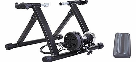 CrystalTec BT017B Indoor Magnetic Variable Resistance Turbo Bike Trainer Exercise Cycle (Black)