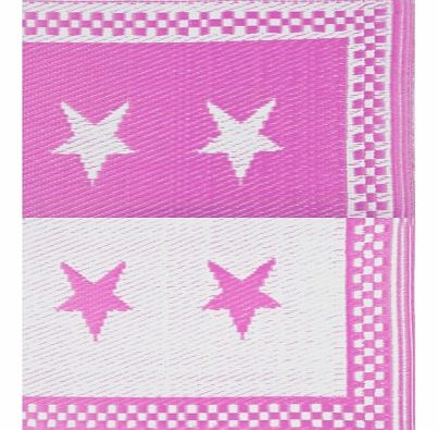 Plastic mat stars - pink and white S,M,L