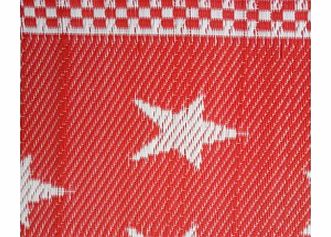 Plastic mat stars - red and white M