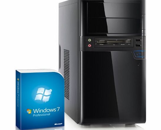 Silent multimedia PC! CSL Sprint 5766uPro (Quad) incl. Windows 7 Pro - computer-system with AMD A8-6600K APU 4x 3900 MHz, 1000GB SATA, 8GB DDR3 RAM, ASUS Mainboard, Radeon HD 8570D - a media system fo