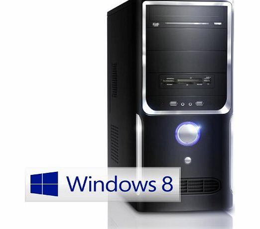 Silent office PC! CSL Sprint 5231uW8 (Dual) incl. Windows 8.1 - dual core computer system with AMD Athlon A4-4000 APU 2x 3000 MHz, 500GB HDD, 4GB DDR3 RAM, ASUS Mainboard, Radeon HD 7480 - For reliabl