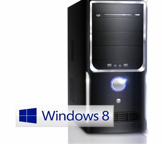 CSL-Computer Silent office PC! CSL Sprint U10012W8 incl. Windows 8.1 - dual core computer system with AMD A6-6420K APU 2x 4000 MHz, 500GB HDD, 8GB DDR3 RAM, Radeon HD 8470D, WLAN - for a variety of tasks