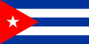 Cuba paper flag, 11`` x 8``