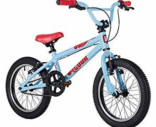 Dirt Squirt 16`` Boys BMX Bicycle 5-7 Yrs Red/Light Blue