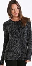 Cuddl Duds, 1297[^]265284 Womens Fleecewear Long Sleeve Crew - Charcoal