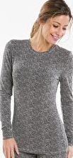 Cuddl Duds, 1297[^]265429 Womens Softwear Long Sleeve Crew - Animal