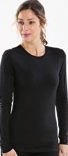 Cuddl Duds, 1297[^]265447 Womens Softwear Long Sleeve Crew - Black