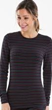 Cuddl Duds, 1297[^]265441 Womens Softwear Long Sleeve Crew - Stripes