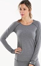 Cuddl Duds, 1297[^]265380 Womens Sport Layer Long Sleeve Crew - Graphite