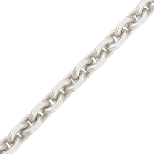Curteis Silver 7.5 Inch Angle Filed Trace Bracelet In Silver