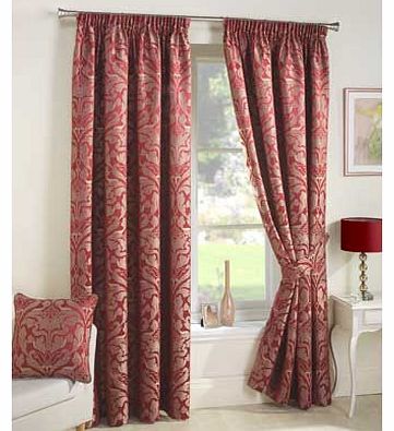 Crompton Lined Curtains 117x183cm - Red