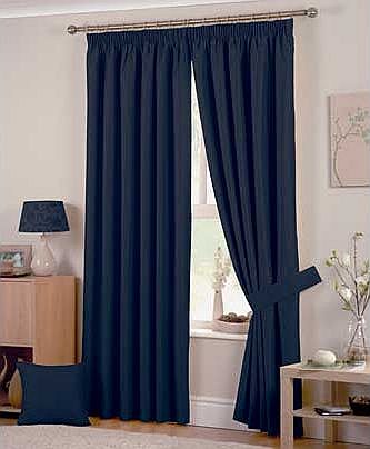 Curtina Hudson Lined Curtains - 117 x 183cm - Navy