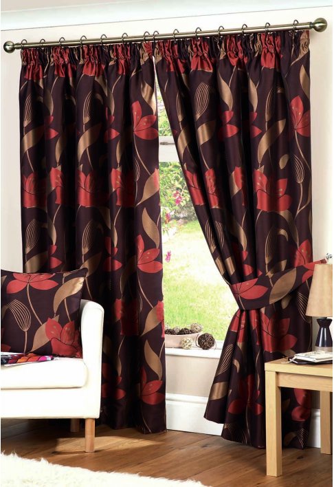 Curtina Isabella Spice Lined Curtains