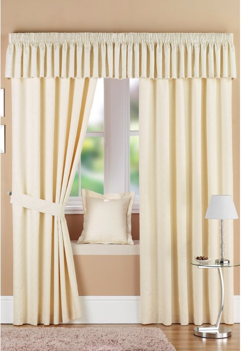 Curtina Uno Cream Lined Curtains