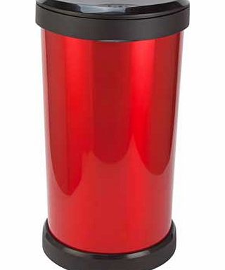 40 Litre Deco Touch Top Kitchen Bin - Red