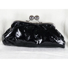 Curvety BLACK PATENT OVERSIZE CLUTCH