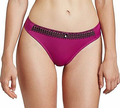 Curvy Kate Womens Gia Thong, Purple (Boysenberry/Black), Size 16