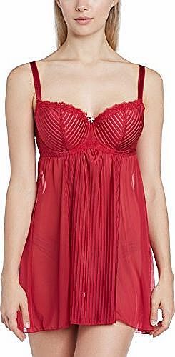 Womens Ritzy Full Cup Baby Doll, Red (Ruby/Spice), 34H