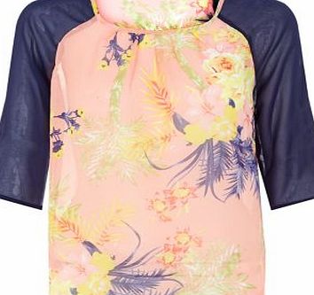 Cutie Pink Floral Print Blouse 3499976