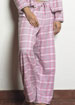 Checked-in-Pink brushed woven pyjama pant