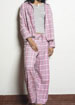 Checked-in-Pink brushed woven pyjama set