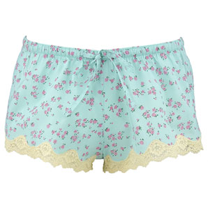 Floral Shorts- Mint- Size 10